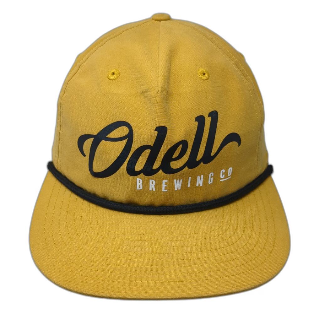 You Know 5 Panel Yellow One Size Snapback Odell Brewing Co Beer Logo Rope Hat